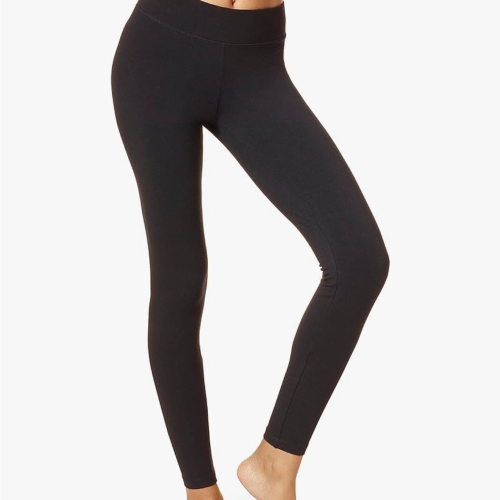 HUE Black Leggings High Waist Stretch